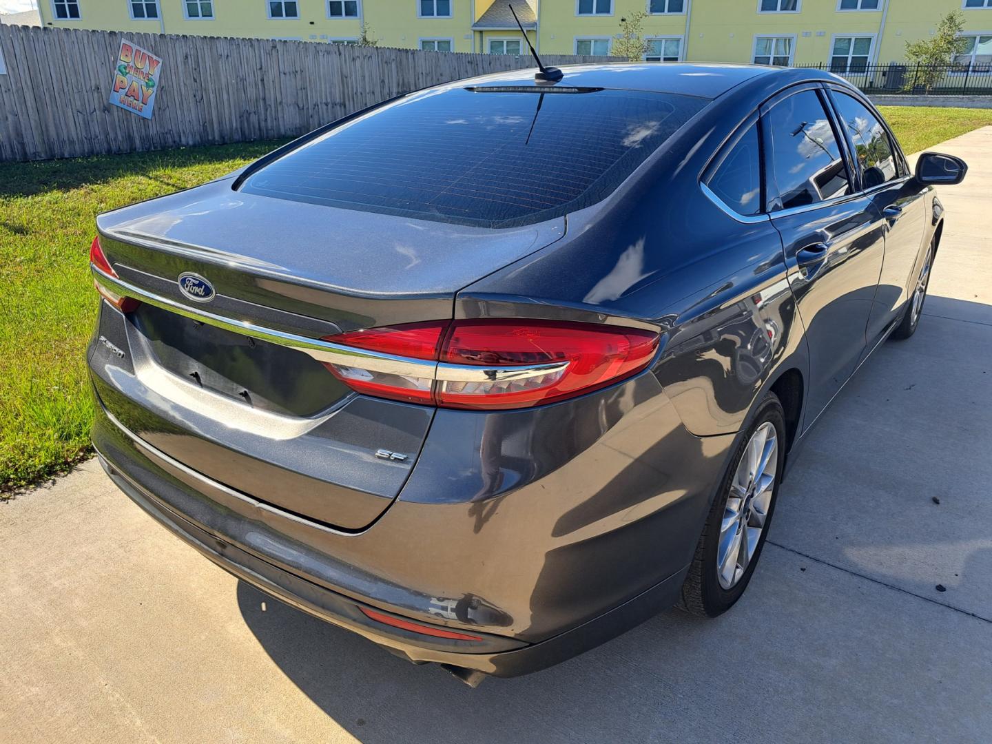 2017 Grey /BLACK Ford Fusion SE (3FA6P0H70HR) with an 2.5L L4 DOHC 16V engine, 6A transmission, located at 1181 Aurora Rd, Melbourne, FL, 32935, (321) 241-1100, 28.132914, -80.639175 - Photo#1